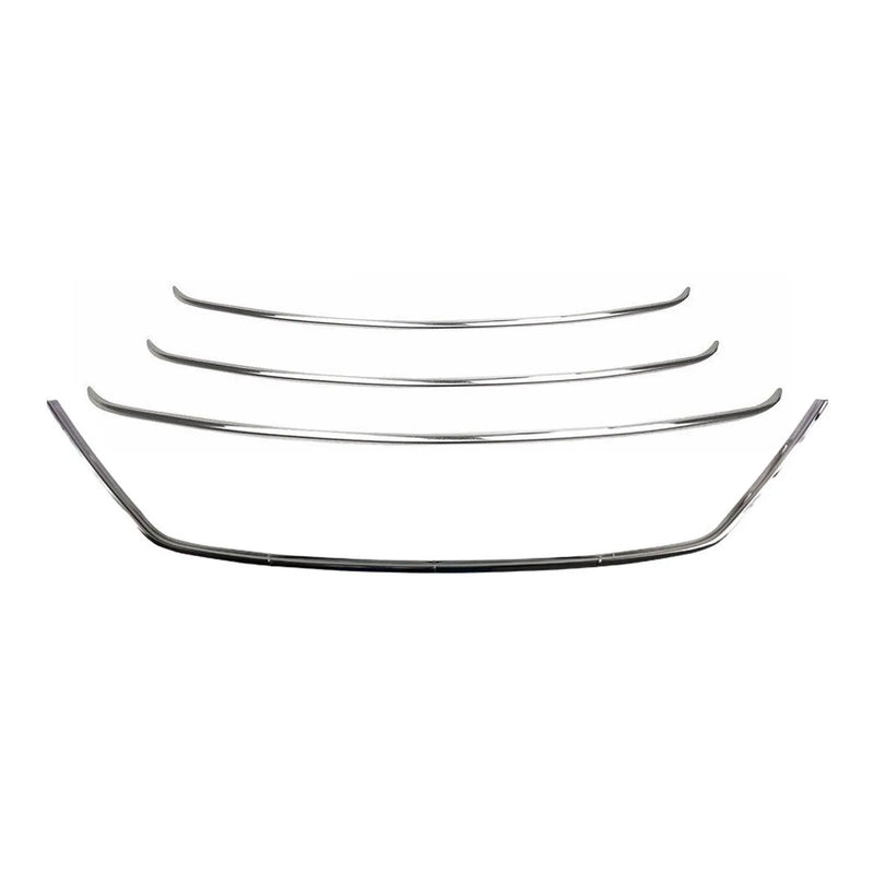 2010-2015 Hyundai Tucson Front Bumper Grill Trim Molding Steel Silver 4 Pcs