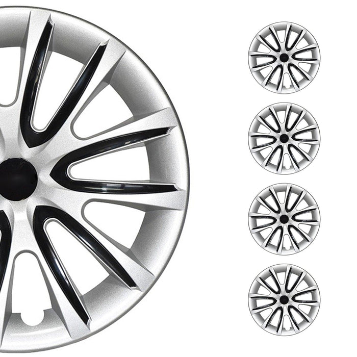 15" Wheel Covers Hubcaps for Nissan Gray Black Gloss - OMAC USA