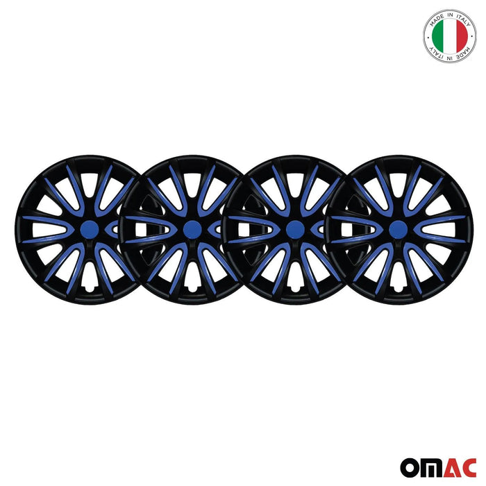 15" Wheel Covers Hubcaps for Hyundai Elantra Black Matt Dark Blue Matte