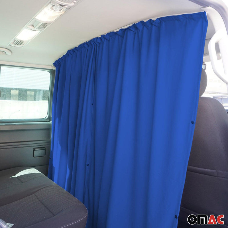 Chevrolet Express Cabin Divider Curtains Privacy Curtains Blue 2 Curtains