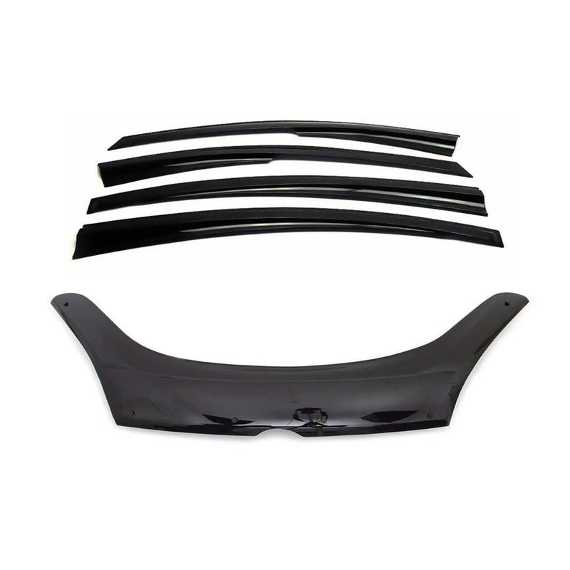 2015-2022 RAM ProMaster City Bug Shield Hood Deflector & Window Visor Kit 4Pcs Smoke