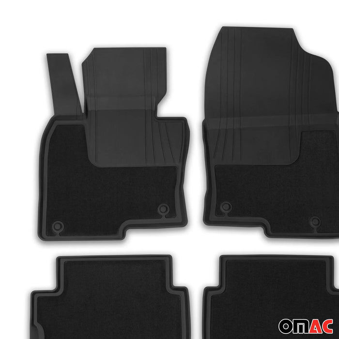 OMAC Floor Mats Liners fits Mazda CX-5 2017-2024 Black TPE All-Weather 4Pcs