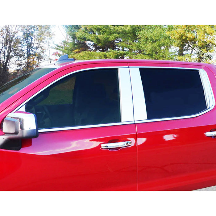 Stainless Steel Window Trim 22 Pcs For 2019-2023 Chevy Silverado