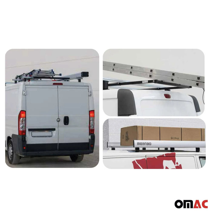 Professional Roof Racks Cross Bars Set for VW T6 Transporter 2015-2021 Gray 3Pcs