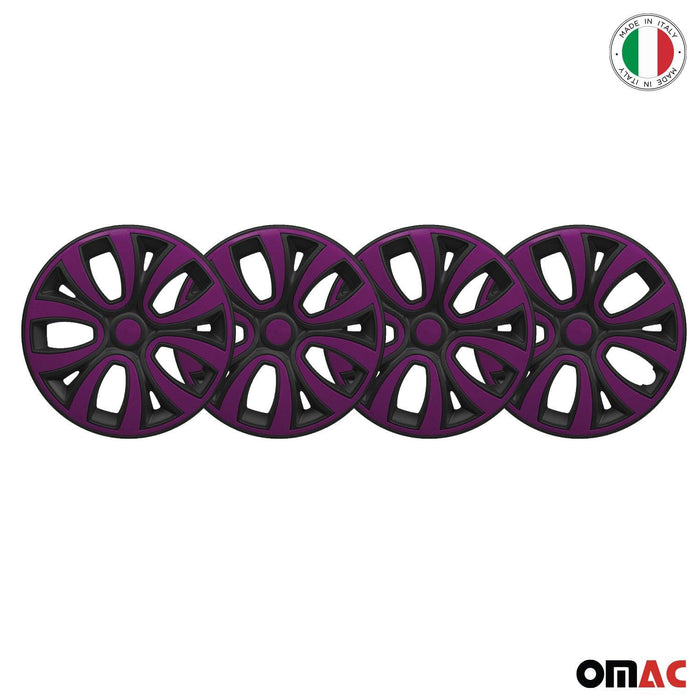 15" Wheel Covers Hubcaps R15 for Toyota Black Matt Violet Matte