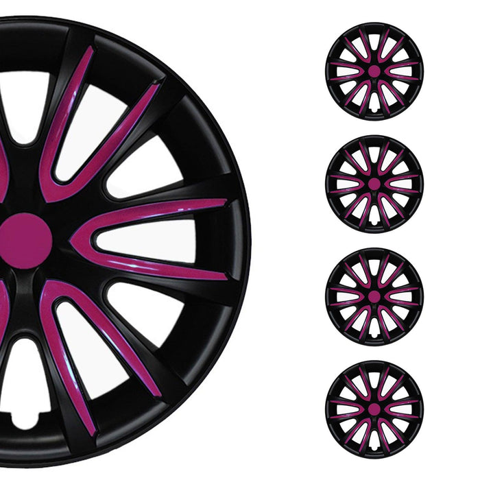 14" Wheel Covers Hubcaps for Honda Black Matt Violet Matte