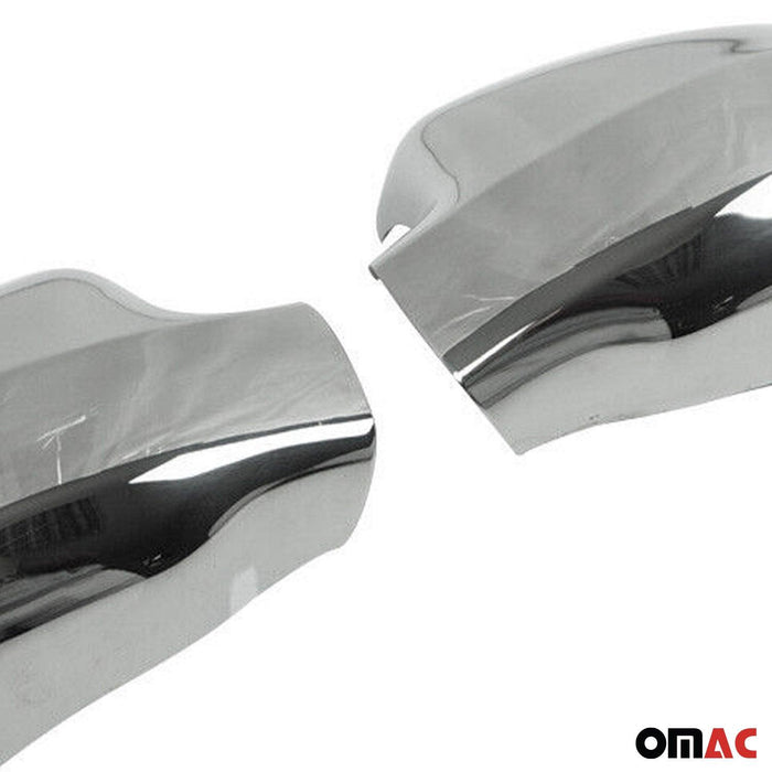 Side Mirror Cover Caps Fits Renault Duster 2012-2017 Steel Silver 2 Pcs