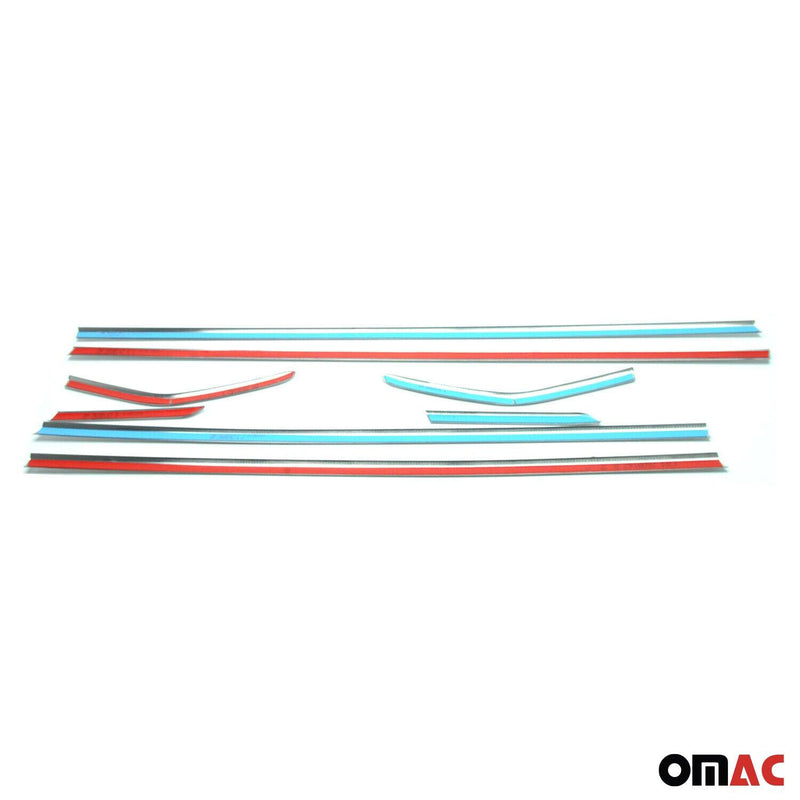 Window Molding Trim Streamer for Ford Focus Hatchback 2012-2018 Steel Silver 8x - OMAC USA