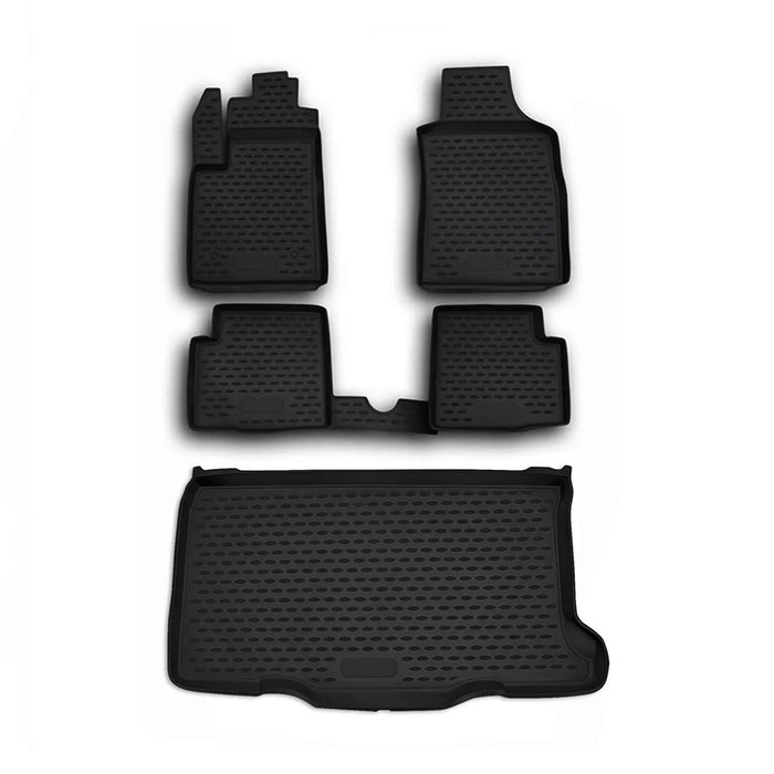 Custom Floor Mats & Cargo Liners for Fiat 500 2012-2016 Black 5 Pcs