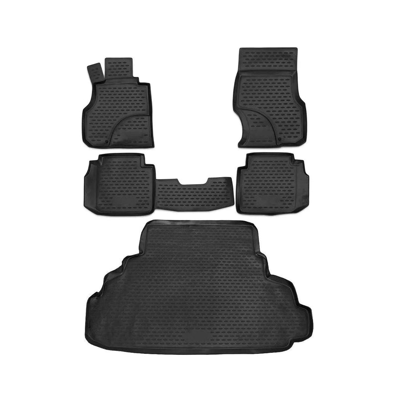 Custom Floor Mats & Cargo Liners for Infiniti M35X 2006-2010 Black 5 Pcs - OMAC USA