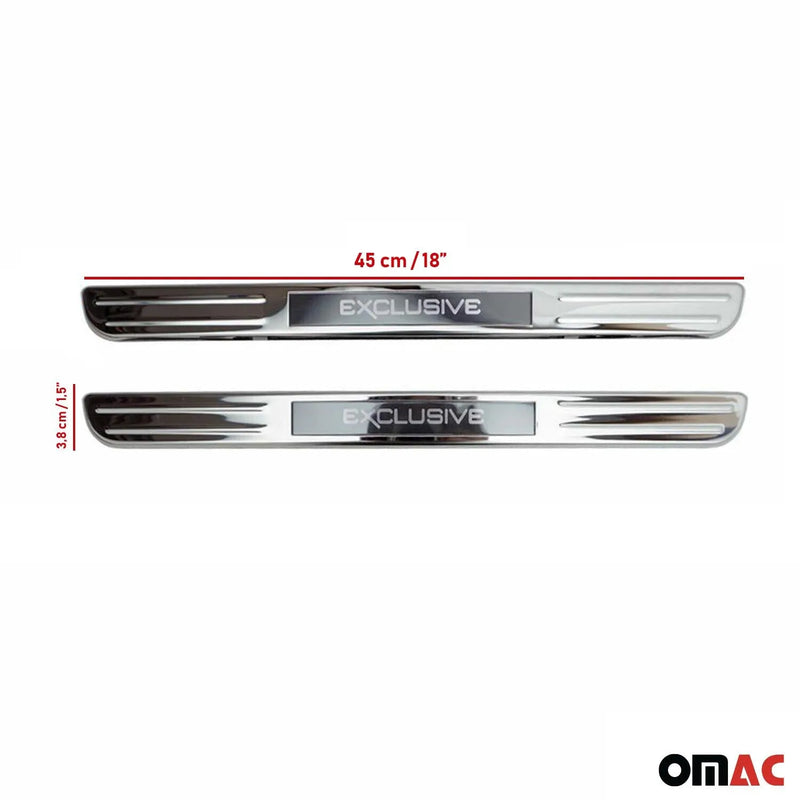 GMC Sierra 1500 2500 Door Sill Scuff Plate Scratch Exclusive Exclusive Steel 2Pcs