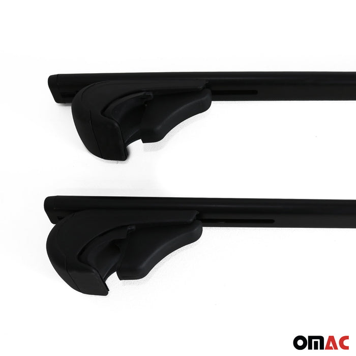 Roof Racks Cross Bars Carrier Durable for Chevrolet Spark 2013-2015 Black 2Pcs