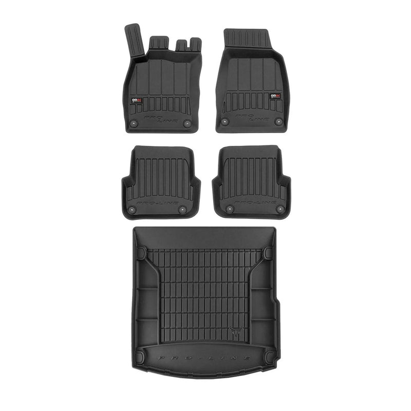 2008-2011 Audi A6 Sedan Quattro S6 RS6 Premium Floor Mats & Cargo Liner Full Set All Weather Heavy Duty