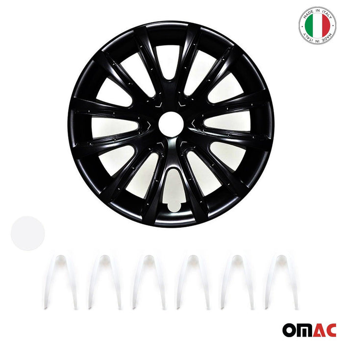 14" Wheel Covers Rims Hubcaps for BMW ABS Black White 4Pcs - OMAC USA
