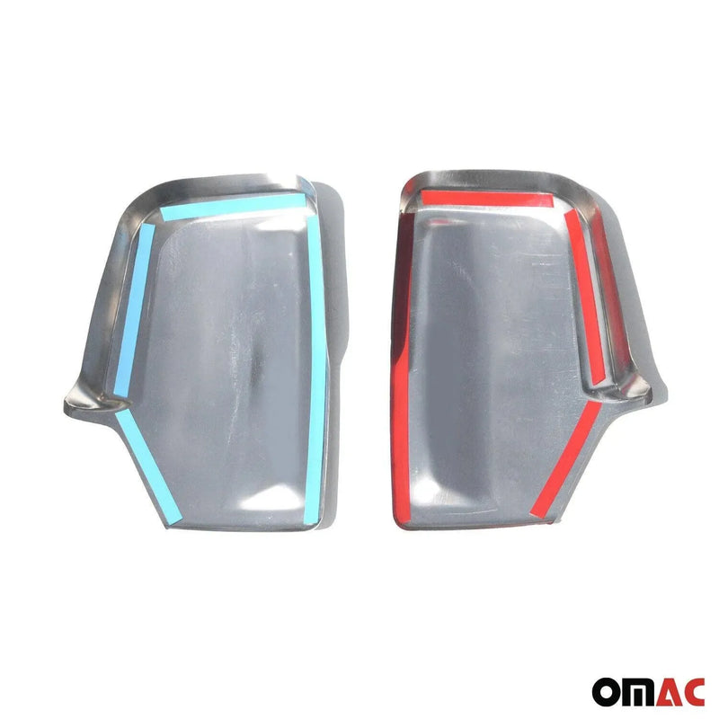 Side Mirror Cover Caps Fits Mercedes Sprinter W906 2006-2013 Steel Silver 2 Pcs - OMAC USA