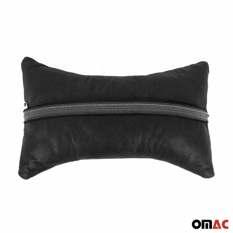 1x Car Seat Neck Pillow Head Shoulder Rest Pad PU Leather Black