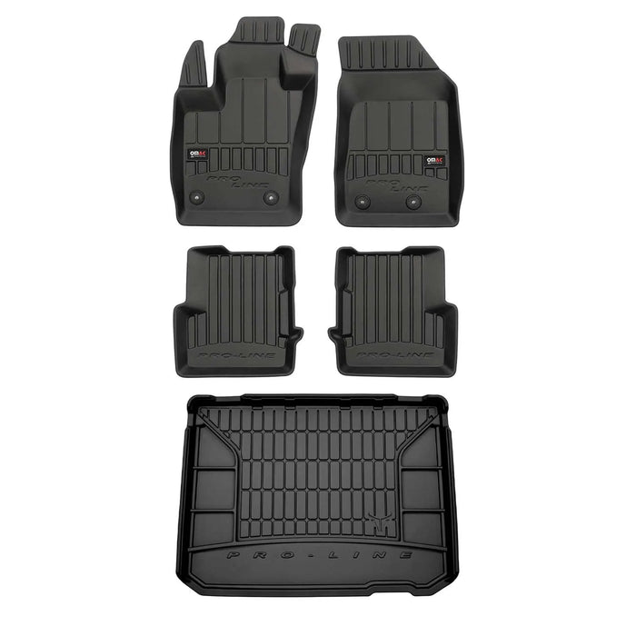 OMAC Premium Floor Mats & Cargo Liners for Jeep Renegade 2015-2023 Black 5 Pcs