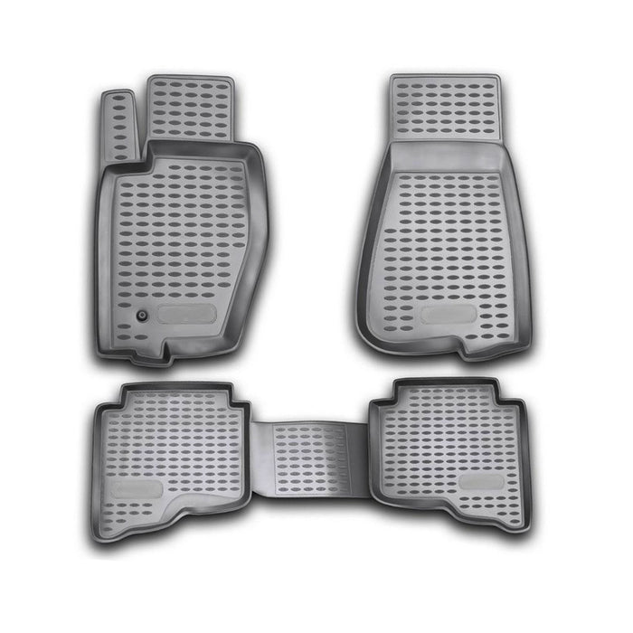 OMAC Floor Mats Liner for Jeep Commander 2005-2010 Gray TPE All-Weather 4 Pcs