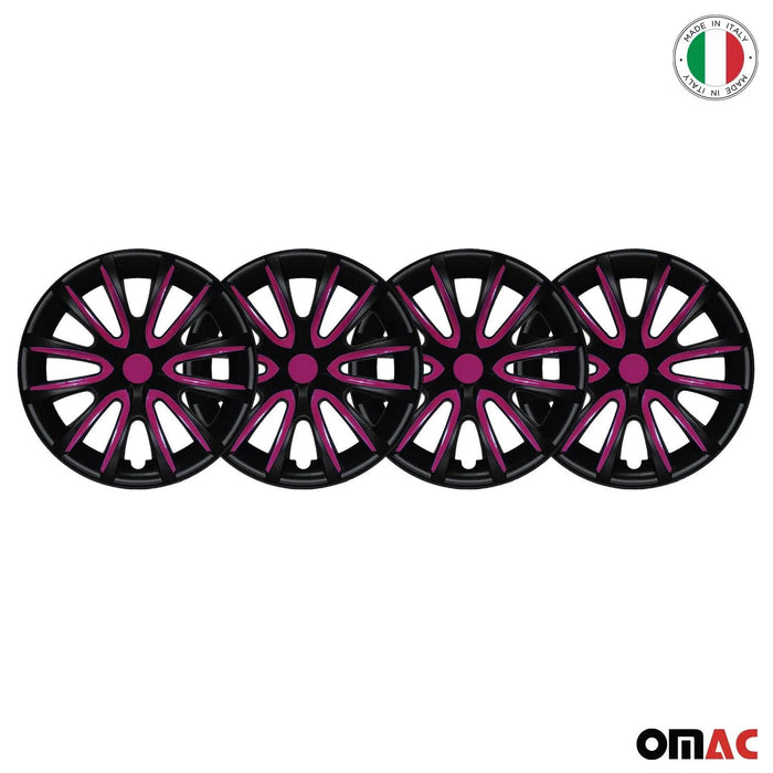 16" Wheel Covers Hubcaps for Nissan Kicks Black Matt Violet Matte