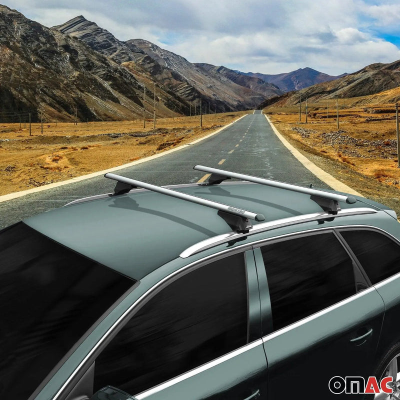 2012-2015 Audi A6 Allroad Roof Rack Cross Bars Silver