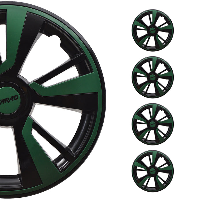 15" Wheel Covers Hubcaps fits VW Green Black Gloss