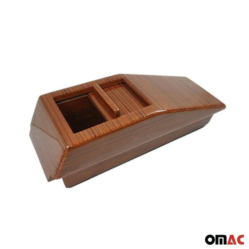 Console Cassette Center Box for Mercedes E Class Sedan 1989-1992 Wood Zebrano - OMAC USA