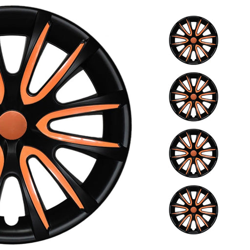 16" Wheel Covers Hubcaps for Jeep Grand Cherokee Black Matt Orange Matte - OMAC USA