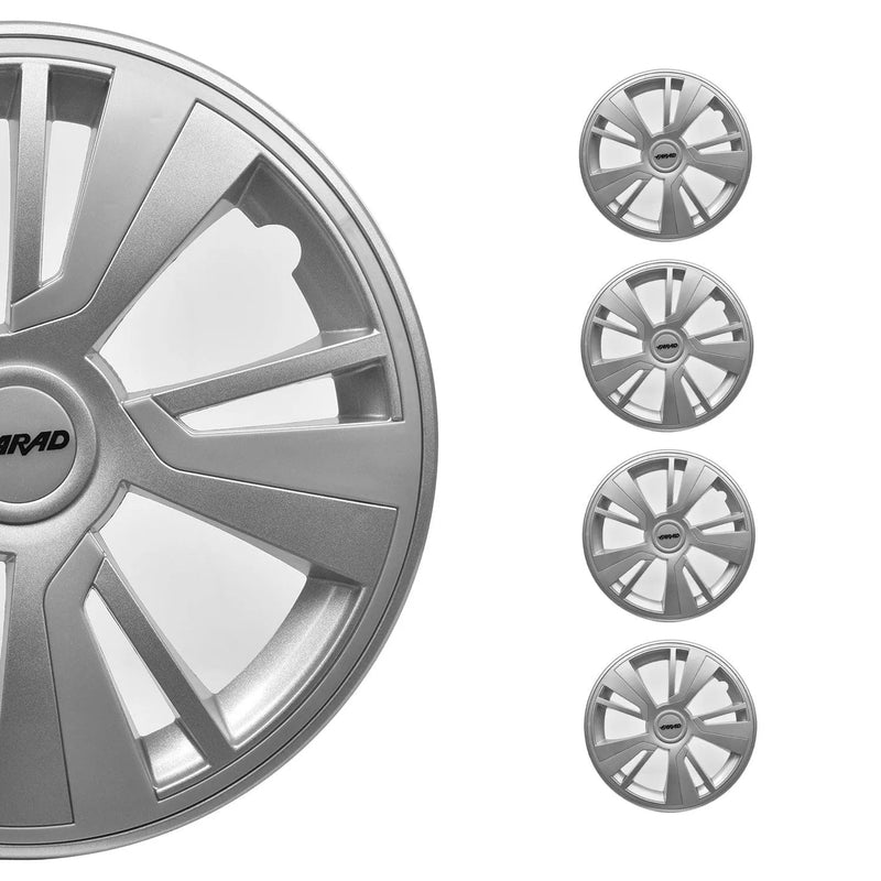 Twintone Hub Caps Wheel Cover 14" Grey & Light Gray Insert Full Set 4 pcs.