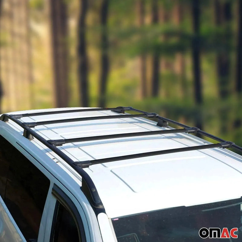 Roof Rack Cross Bars Luggage for Mercedes Vito W639 2010-2014 Alu Black 4x - OMAC USA