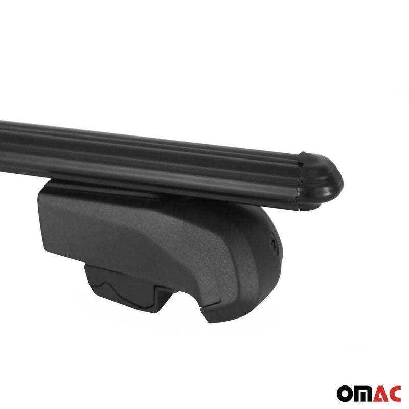 Roof Rack Flush Rail Cross Bars Carrier Anti-Theft Lockable 54" 2 Pcs Black