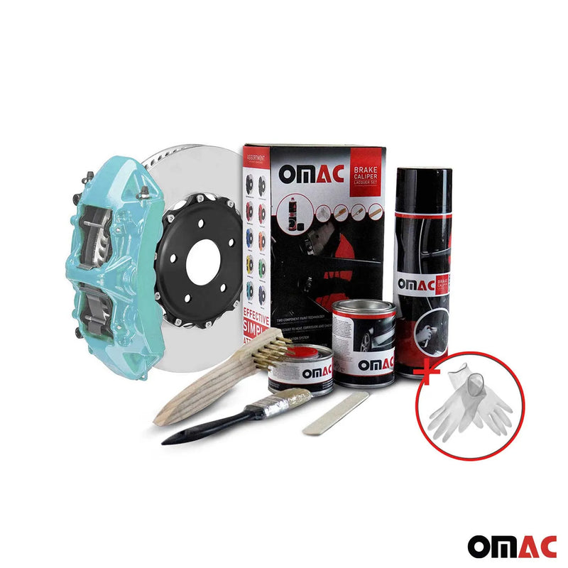 OMAC Brake Caliper Epoxy Based Car Paint Kit Nevada Blue Glossy High-Temp