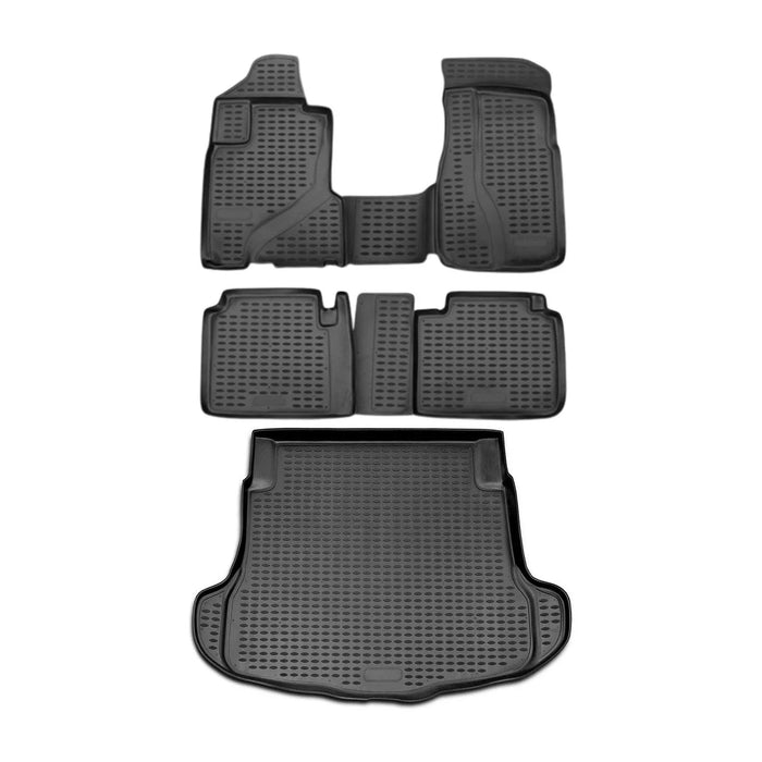 Custom Floor Mats & Cargo Liners for Honda CR-V 2002-2006 Black 5 Pcs