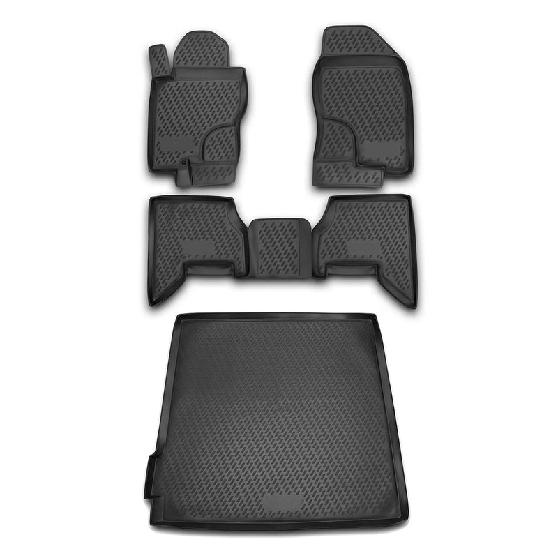 2005-2012 Nissan Pathfinder Floor Mats & Cargo Liner Full Set All Weather Black