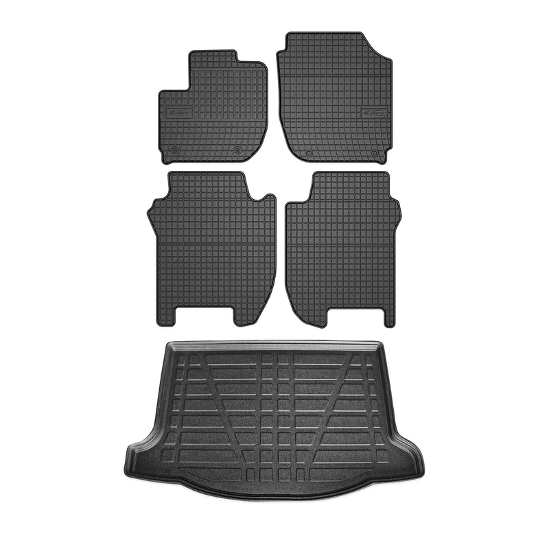 2015-2020 Honda Fit Floor Mats & Cargo Liner Full Set All Weather Black