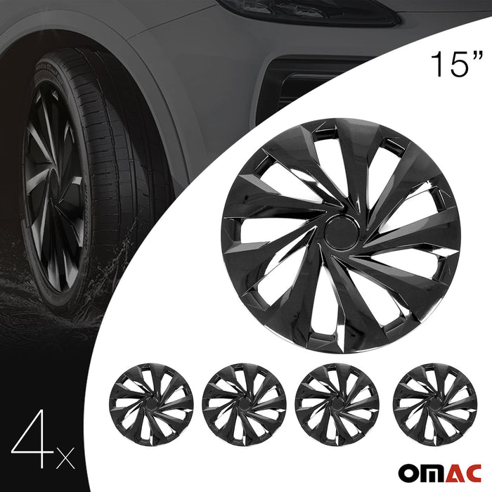 15 Inch Wheel Rim Covers Hubcaps for Lexus Black Gloss