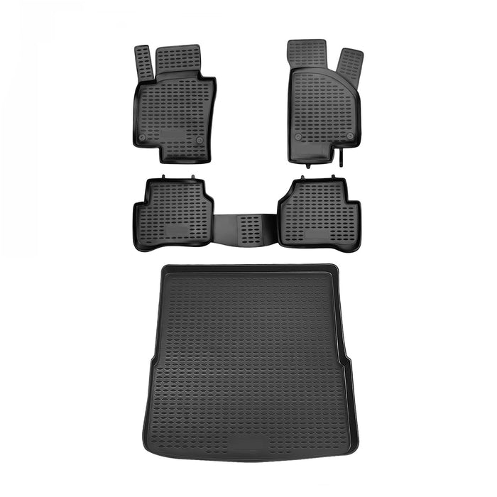 Custom Floor Mats & Cargo Liners for VW Passat B6 2006-2010 Black 5 Pcs