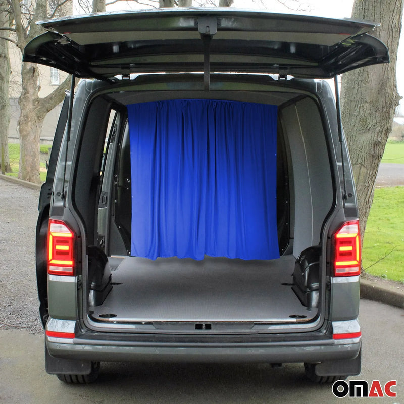 Ford Transit Cabin Divider Curtain Privacy Curtains Blue 2 Curtains