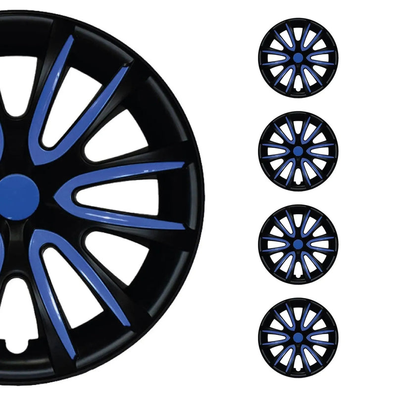 15" Wheel Covers Hubcaps for Toyota Black Matt Dark Blue Matte - OMAC USA