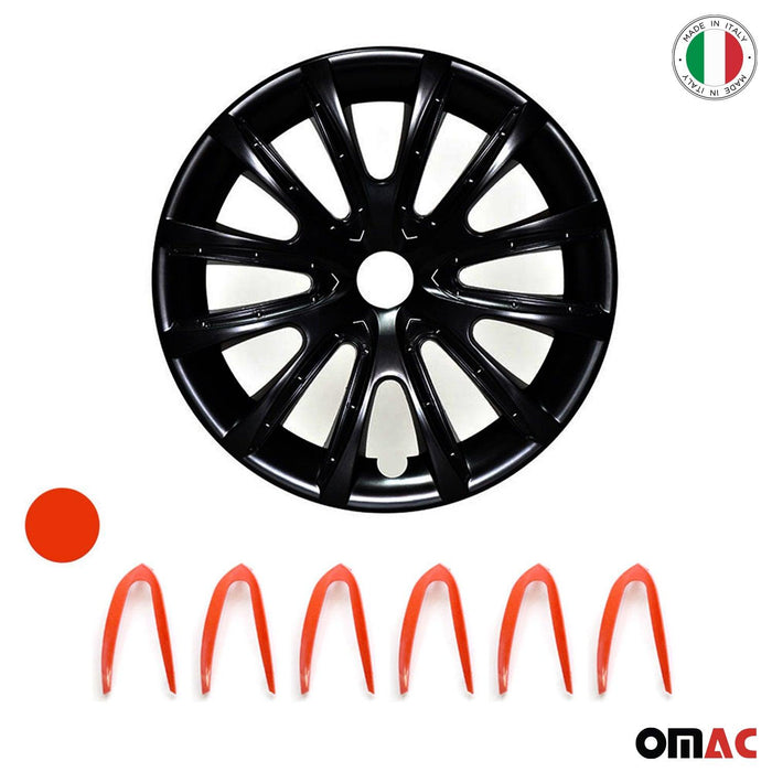 15" Wheel Covers Hubcaps for Lexus ES Black Matt Red Matte - OMAC USA