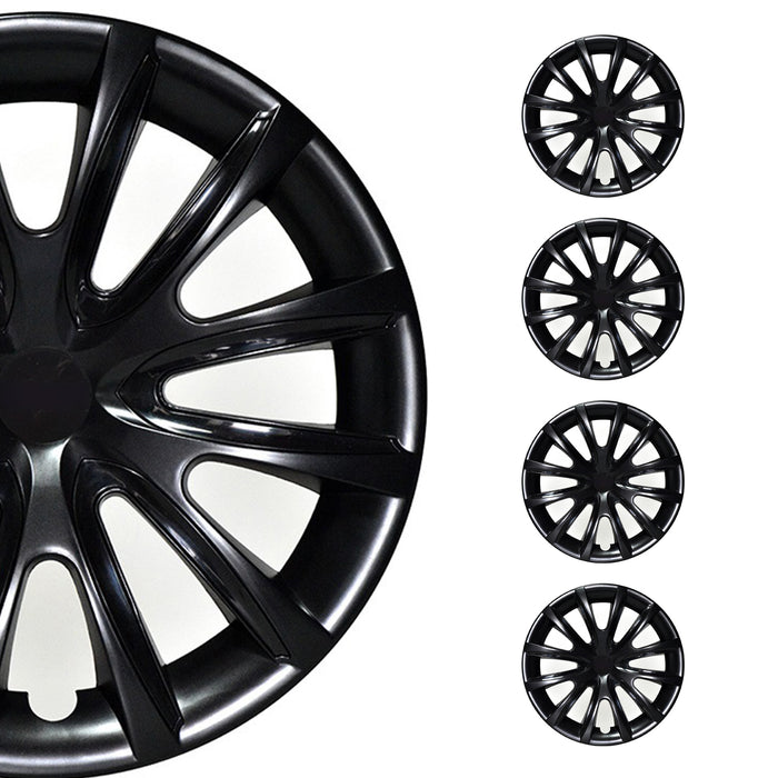 16" Wheel Covers Hubcaps for VW Tiguan Black Gloss