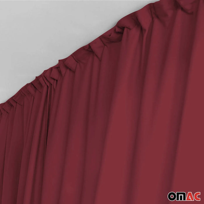 54" x 71" Cab Divider Van Cabin Curtain Campervan Kit Red