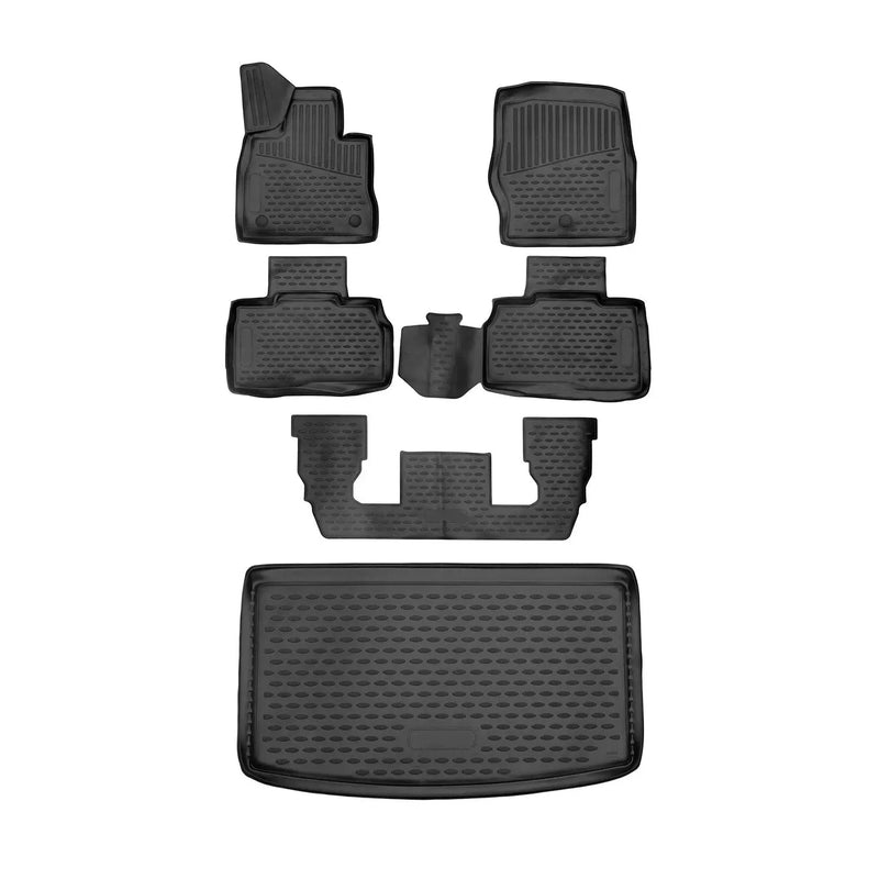 2020-2024 Ford Explorer Floor Mats & Cargo Liner Full Set All Weather Black