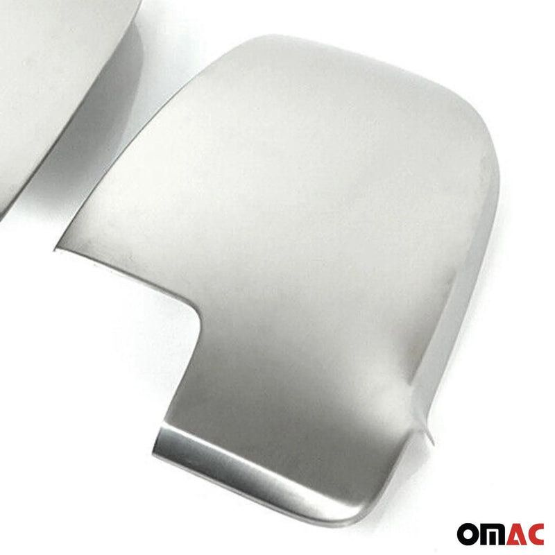 Side Mirror Cover Caps Fits Mercedes Sprinter W907 910 2019-2024 Brushed Steel - OMAC USA