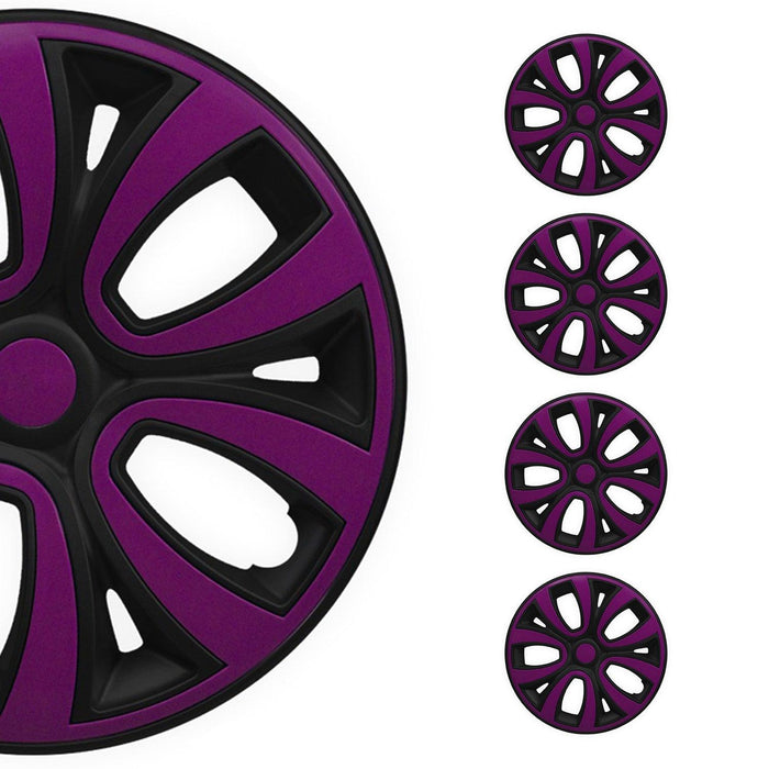 14" Wheel Covers Hubcaps R14 for Ford Black Violet Gloss