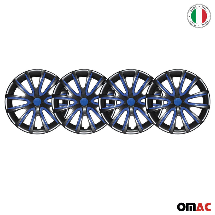 14" Wheel Covers Rims Hubcaps for BMW ABS Black Dark Blue 4Pcs - OMAC USA