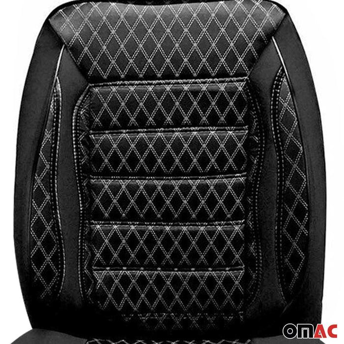 Front Car Seat Covers Protector for Infiniti Black Breathable Cotton