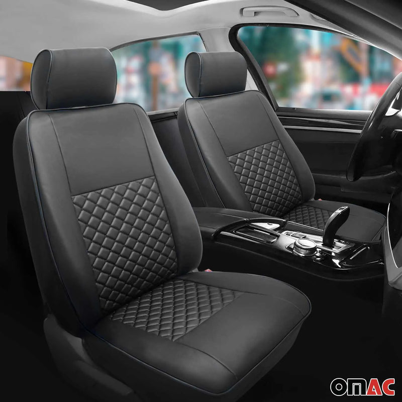 2014-2024 RAM ProMaster Leather Custom fit Car Seat Covers Black