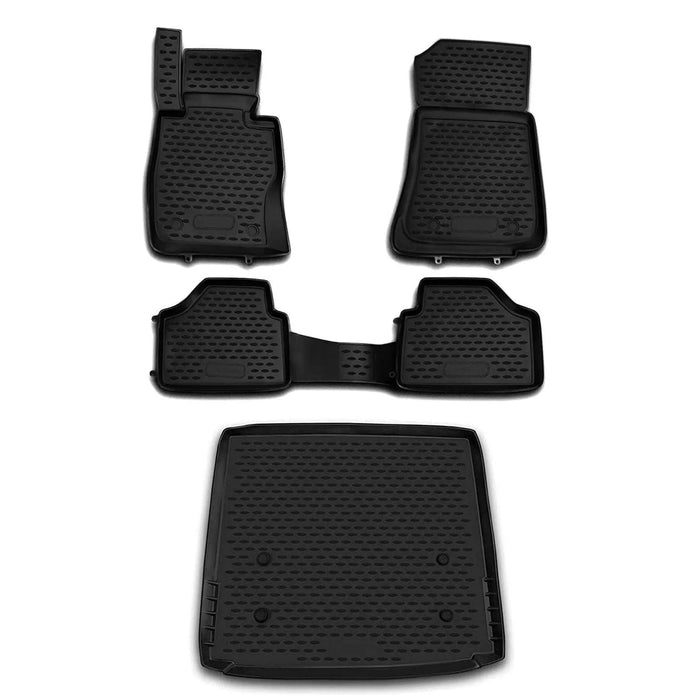 Custom Floor Mats & Cargo Liners for BMW X1 E84 2010-2015 Rubber TPE Black 5Pcs