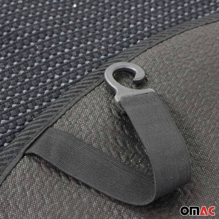 Antiperspirant Front Seat Cover Pads for Lincoln Black Grey 2 Pcs