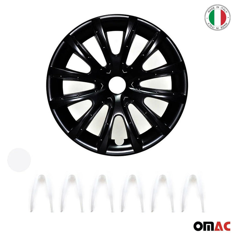 16" Wheel Covers Hubcaps for Toyota Tacoma Black Matt White Matte - OMAC USA